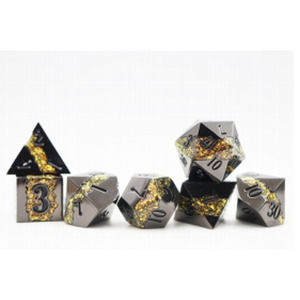 Mica Series 7 piece Metal Dice Set